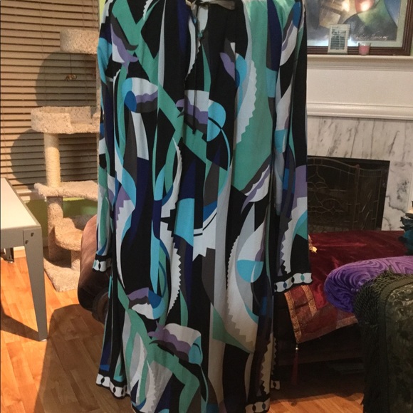 Elie Tahari Pucci-esque Print Silk Dress - Picture 2 of 5